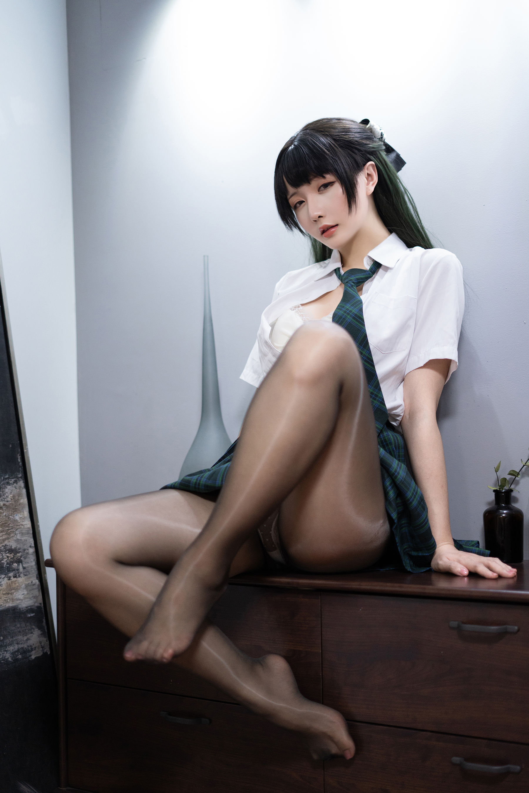 [COS写真]星之迟迟–JK-绿插图3